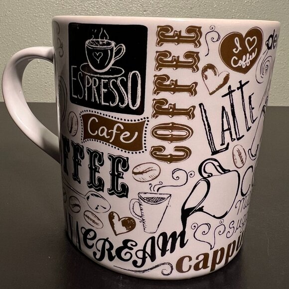 THL All Things Coffee Themed Ceramic Cafe Mug ~ Barista ~ Coffeehouse - Picture 2 of 11